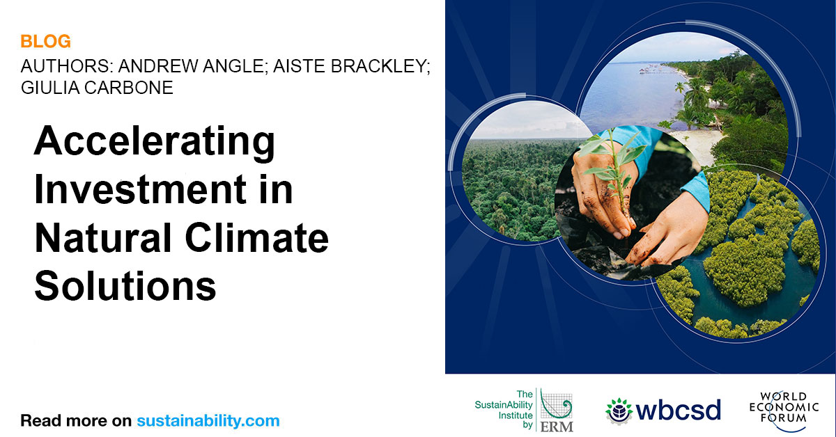 Accelerating Investment in Natural Climate Solutions - Vimarsana News