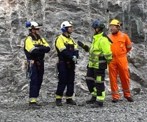 Shell workers on the site