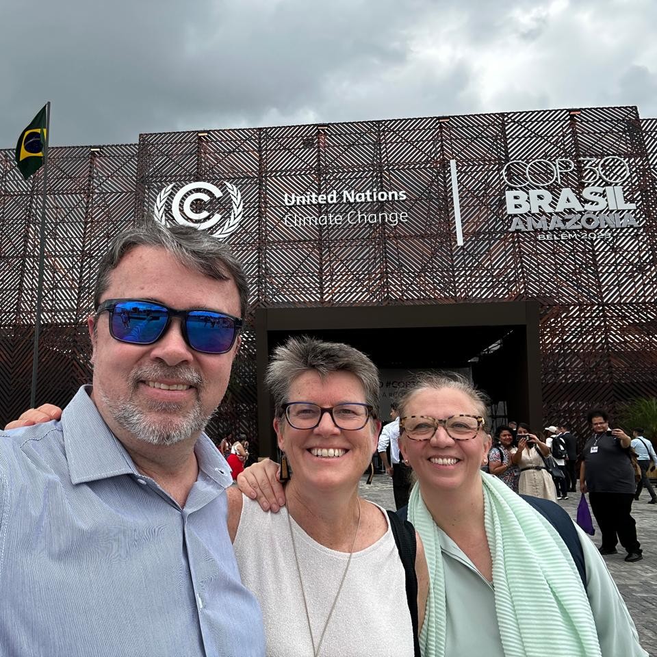 ERM Team, Ricardo Zibas, Linden Edgell and Alexandra Guaqueta arrive at COP30.