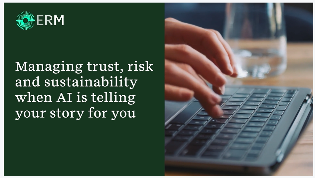 Managing trust, risk and sustainability when AI is telling your story for you
